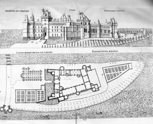 Map of the Chateau de Creil in Picardy