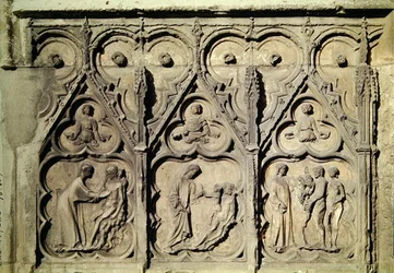 The Story of Adam and Eve, from the North Portal of the Main Facade