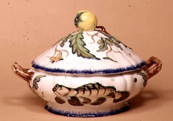 Tureen by Leboeuf et Milliet, Decorated by Rousseau after Bracquemond
