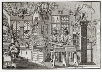 Interior of a Printing Works in Nuremberg