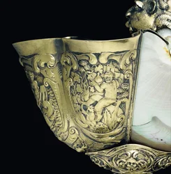 Mounted nautilus cup, Nagyszeben, mid 17th century (detail)