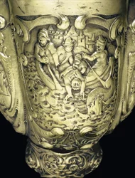 Mounted nautilus cup, Nagyszeben, mid 17th century (detail)