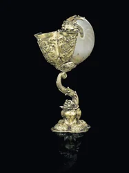 Mounted nautilus cup, Nagyszeben, mid 17th century