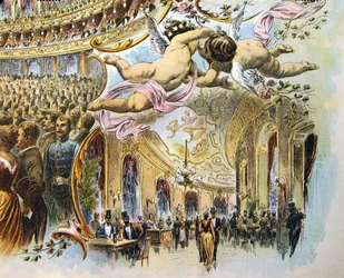 The Promenade of the Somossy Orfeum in Budapest, end nineteenth century