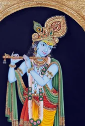 Miniature Painting of God Krishna