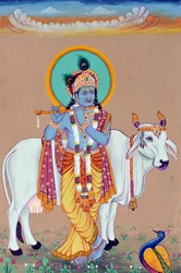 Miniature Painting of God Krishna