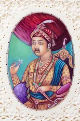Miniature Painting of Mughal Emperor Akbar