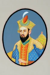 Miniature Painting of Mughal Emperor Babur