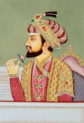 Miniature Painting of Mughal Emperor Shah Jahan