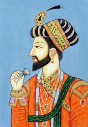 Miniature Painting of Mughal Emperor Shah Jahan