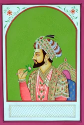 Miniature Painting of Mughal Emperor Shah Jahan
