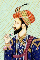 Miniature Painting of Mughal Emperor Shah Jahan