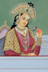 Miniature Painting of Mughal Queen Mumtaz Mahal