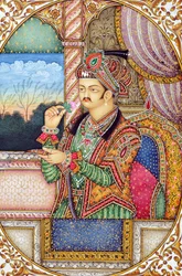 Miniature Painting of Mughal Emperor Jahangir