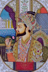 Miniature Painting of Mughal Emperor Shah Jahan