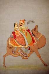 Miniature Painting on Paper, Dhala Maru, Rajasthan, India