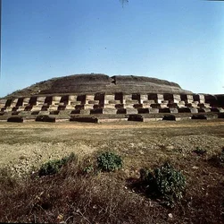 View of the Nandangarh Stupa, believed to hold the ashes of Buddha