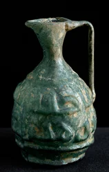 Small glass amphora with inscriptions. 9th-10th century From Iraq