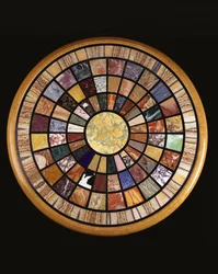 An Italian specimen marble table top