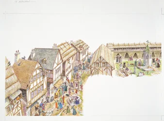 France, Middle Ages - reconstruction of everyday life in a village