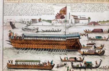 View of the Venice Lagoon and the Bucentaur