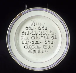 Jewish Easter plate, Seder ritual (paschal meal)