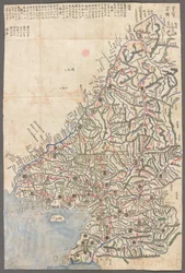 A province of Korea, Maps of the provinces of Korea, showing postal stations and main routes