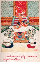 Mahajanaka Jataka (engraving, ca. 1910)