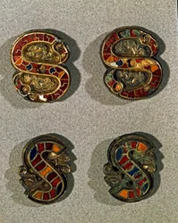 Archaeology of the Middle Ages: Barbarian Art of Lombardy - Belt Fibula in the Shape of Letter S