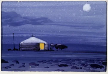 Mongolian Yurt, Night