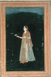 Lady Holding Flowers, from the Small Clive Album