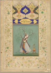 Princess Smoking a Hookah (as Salabhanjika)