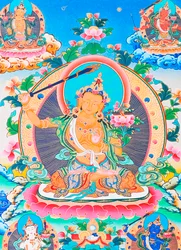 Image Depicting Manjushree, the Legendary Creator of the Kathmandu Valley