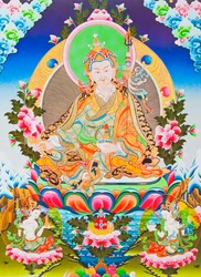 Image depicting Padmasambhava or guru Rimpoche, the deified apostle of Tibetan tantricism who is said to have gained control over demons and spirits