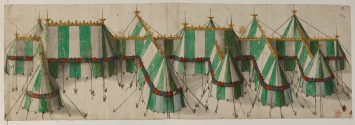 Design for a Royal Pavilion in the Tudor Colours of White and Green