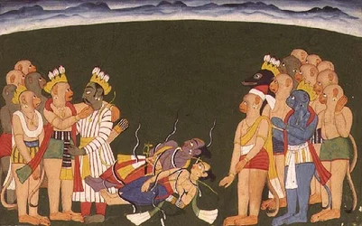 Rama and Lakshmana attacked with nagapasa, from the 
