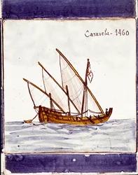 Representation of a caravel of the Portuguese fleet