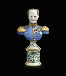 A porcelain bust of Emperor Alexander I, c. 1825-1850