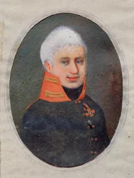 Portrait of the poet Anton A. Delvig (in military uniform)