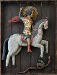 Russian Icon: Saint George and the Dragon