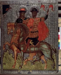 Saints Boris and Gleb on Horseback