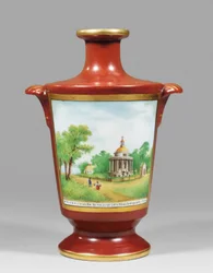 Vase depicting a Zaporozhian cossack, c.1825