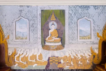 Fresco Depicting a Scene from the Life of Buddha, Wat Phra That Doi Suthep Temple