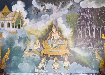 Fresco Depicting a Scene from the Life of Buddha, Wat Phra That Doi Suthep Temple