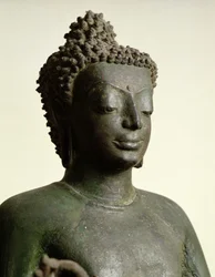 Standing Buddha, from Buriram (detail)
