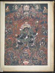 One of 12 Drawings Depicting Tibetan Deities by a Tibetan Artist, Probably at Lhasa, c.1800