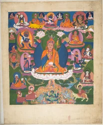 One of 12 Drawings Depicting Tibetan Deities by a Tibetan Artist, Probably at Lhasa, c.1800