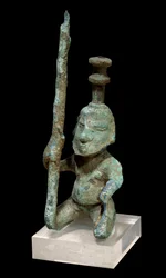 Dong Son civilization: bronze lamp holder. 300 BC-200 AD. From Vietnam. Paris, Guimet Museum, National Museum of Asian Arts