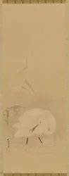 A Spoonbill and Water-Grass, Edo Period