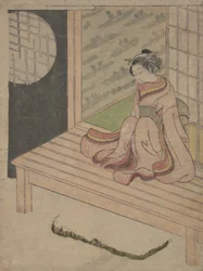A Young Woman Seated upon the Engawa of a House, ca. 1765